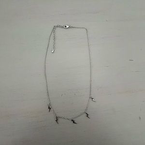 Adjustable Silver Lightning Bolt Necklace